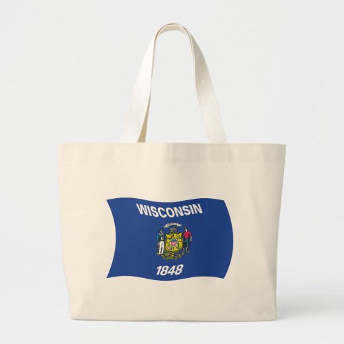Wisconsin Flag Tote Bag