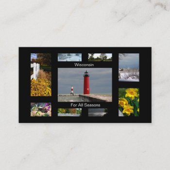Wisconsin For All Seasons Business Card by kkphoto1 at Zazzle