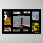 Wisconsin For All Seasons Poster at Zazzle