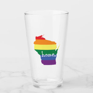 Wisconsin Gay Pride Map of Home Glass