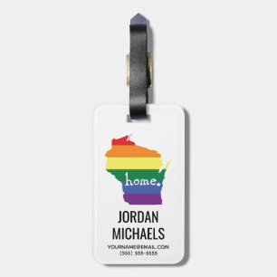 Wisconsin Gay Pride Map of Home Luggage Tag