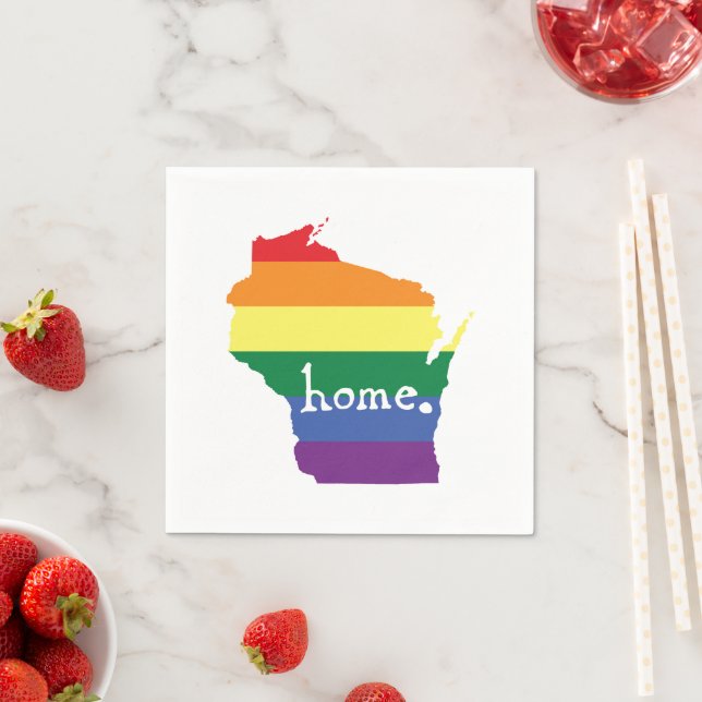 Wisconsin Gay Pride | Map of Home Napkins (Insitu)