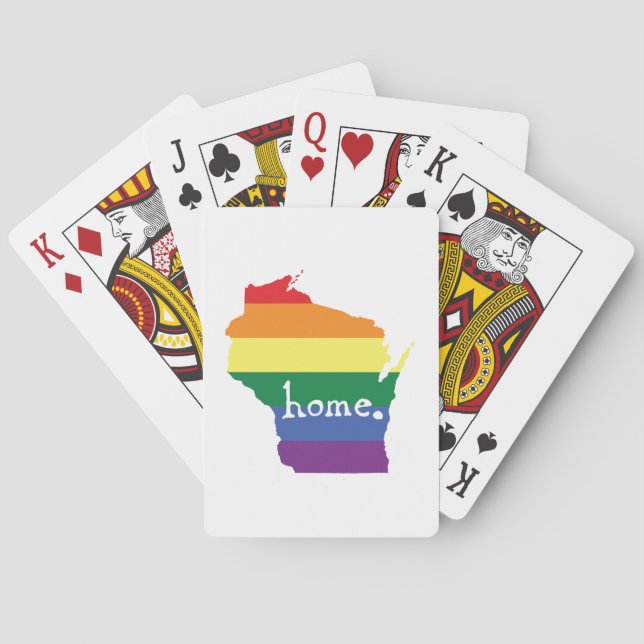 Wisconsin Gay Pride | Map of Home Poker Cards (Back)