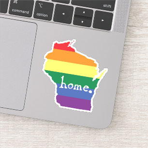 Wisconsin Gay Pride   Map of Home Sticker