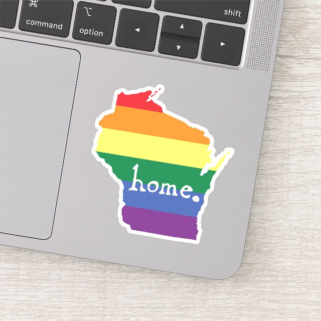 Wisconsin Gay Pride | Map of Home Sticker (Detail)