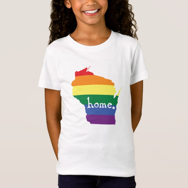 Wisconsin Gay Pride | Map of Home T-Shirt (Front)