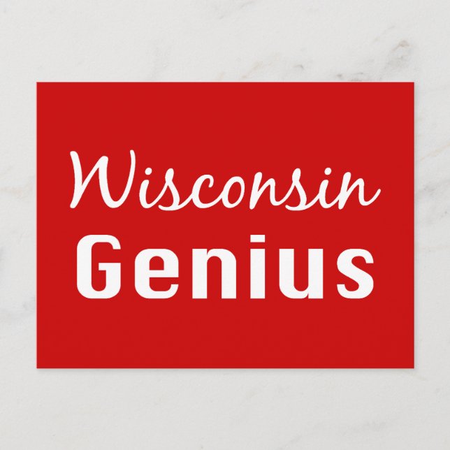 Wisconsin Genius Gifts Postcard (Front)