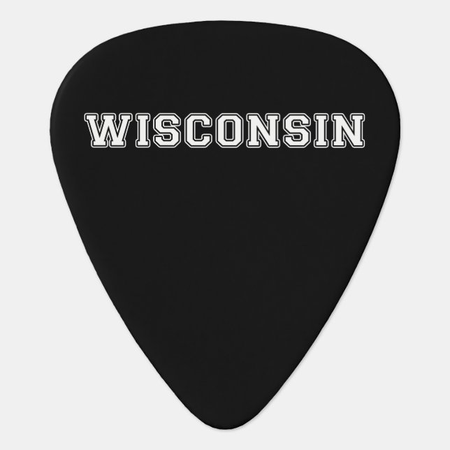 Wisconsin Guitar Pick (Front)