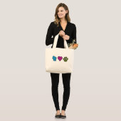 Wisconsin Hearts Animals Large Tote Bag (Front (Model))