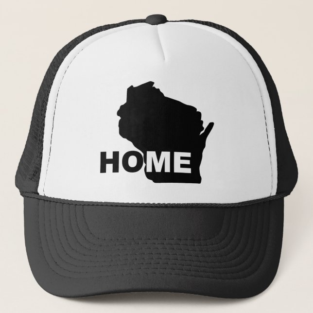 Wisconsin Home Away From State Ball Cap hat (Front)