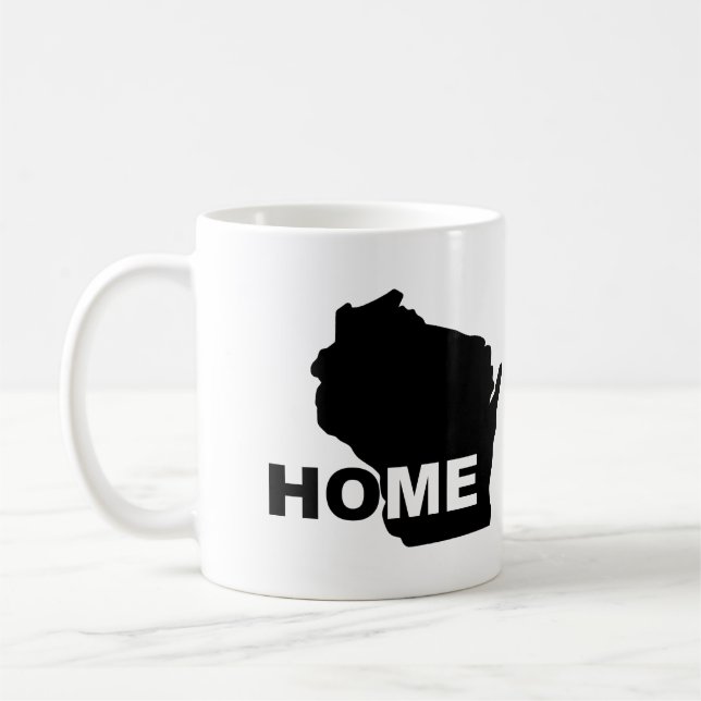 Wisconsin Home Away From State Mug or Travel Mug (Left)