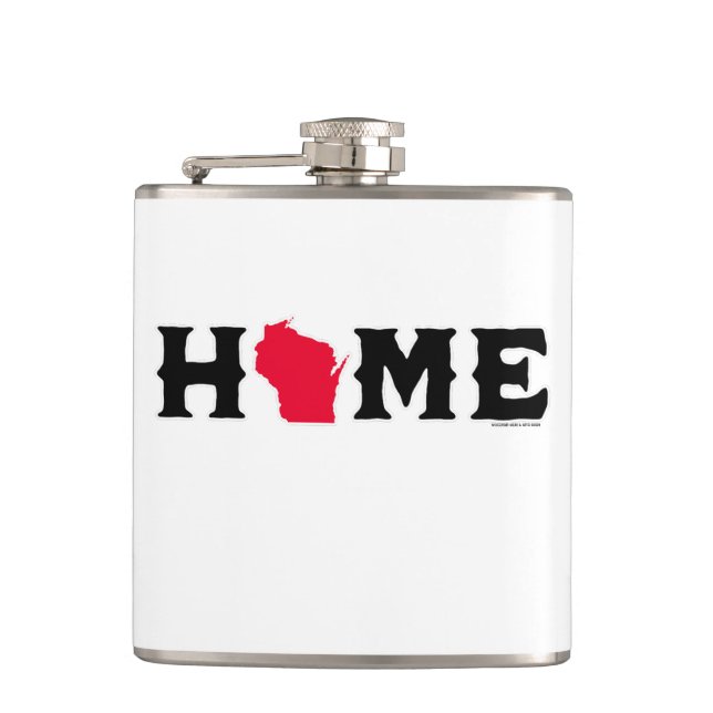 Wisconsin Home Flask (Front)