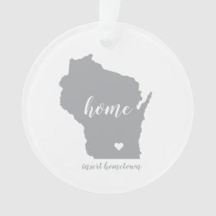 Wisconsin Hometown Personalized Ornament