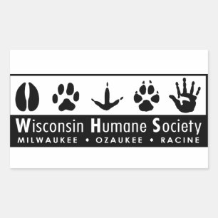 Wisconsin Humane Society Logo Rectangular Sticker
