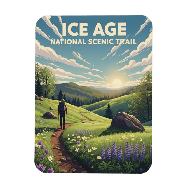 Wisconsin Ice Age National Scenic Trail Travel Magnet (Vertical)