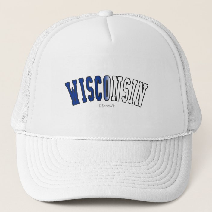 Wisconsin in State Flag Colors Hat