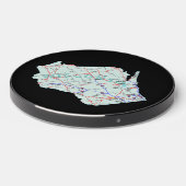 Wisconsin Interstate Map Wireless Charger (Front 2)