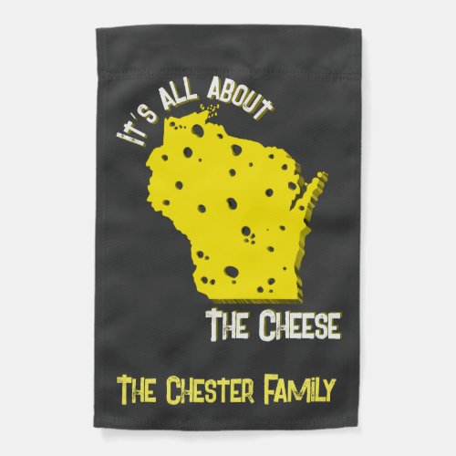 Wisconsin Its All About the Cheese Campsite or Garden Flag