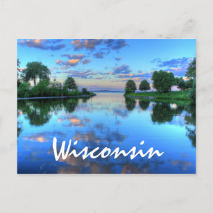 Wisconsin Lake Sunset Postcard