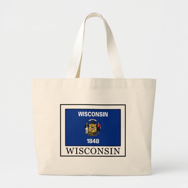 Wisconsin Large Tote Bag (Front)