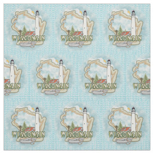 Wisconsin Lighthouse Fabric