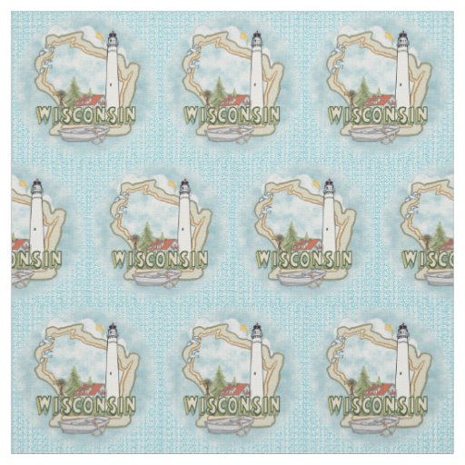 Wisconsin Lighthouse Fabric