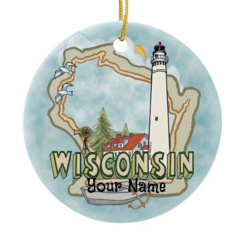 Wisconsin Lighthouse  Ornament