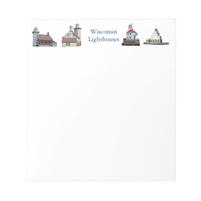 Wisconsin Lighthouses notepad (Front)