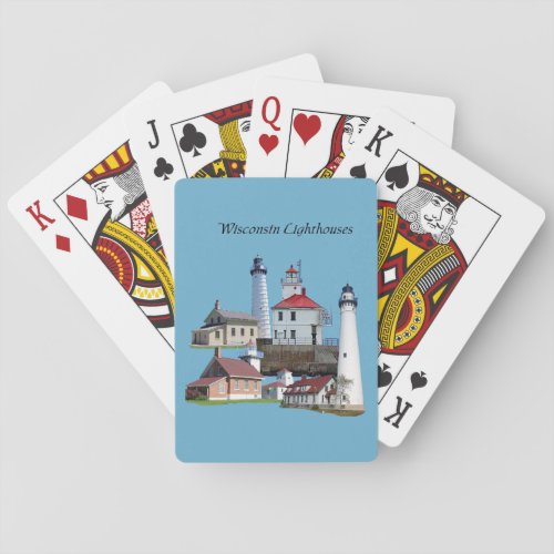 Wisconsin Lighthouses playing cards