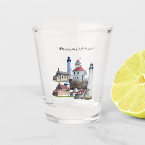 Wisconsin Lighthouses shot glass