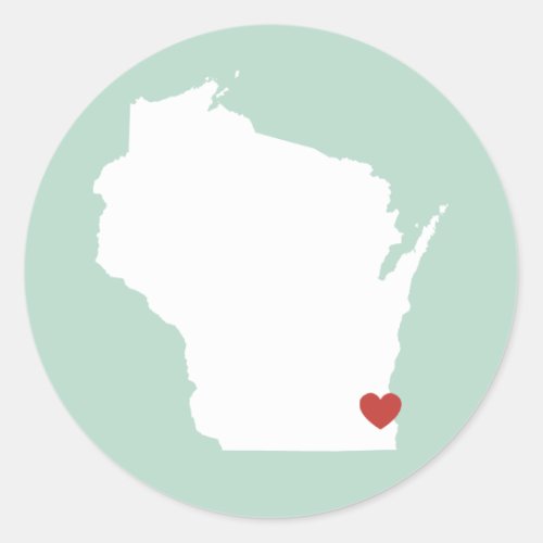 Wisconsin Love _ Customizable Sticker
