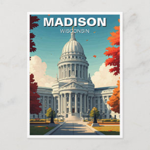Wisconsin Madison State Capitol Postcard