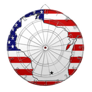 WISCONSIN MAP DART BOARD