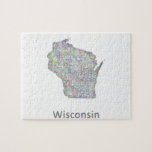 Wisconsin Map Jigsaw Puzzle at Zazzle