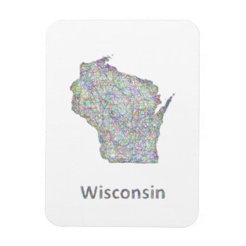 Wisconsin Map Magnet by ZYDDesign at Zazzle