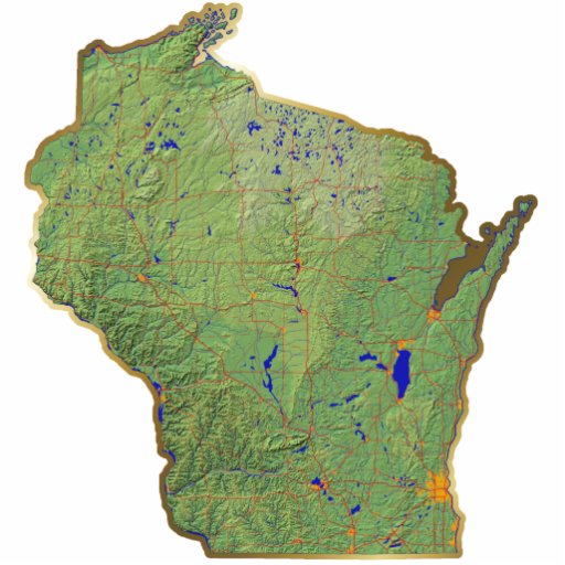 Wisconsin Map Magnet Cut Out | Zazzle