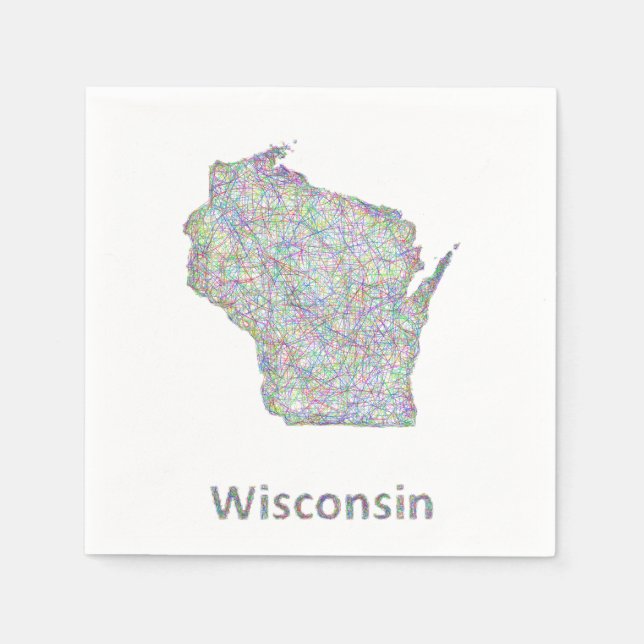 Wisconsin map napkins (Front)