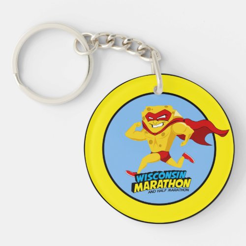 Wisconsin Marathon Post_Marathon Keychain