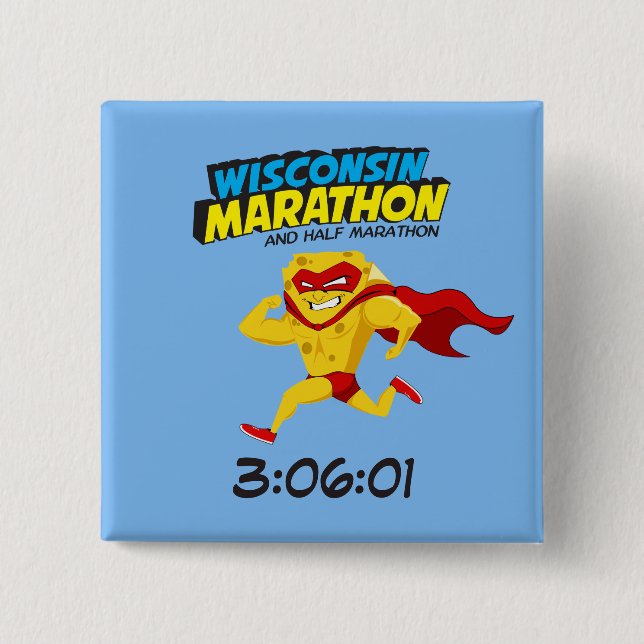 Wisconsin Marathon Post-Marathon Pinback Button (Front)