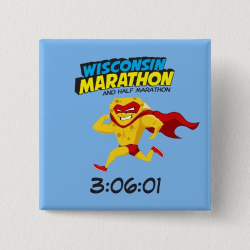 Wisconsin Marathon Post_Marathon Pinback Button