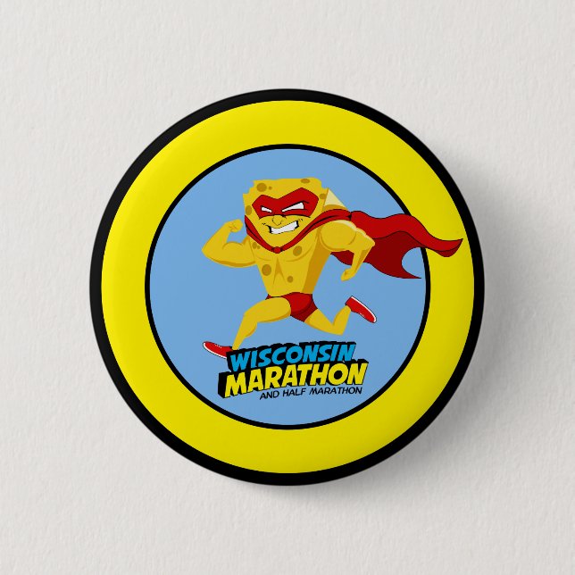 Wisconsin Marathon Race Day Button (Front)