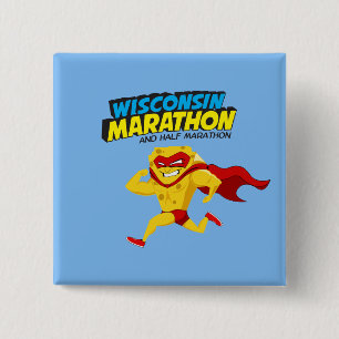 Wisconsin Marathon Race Day Pinback Button