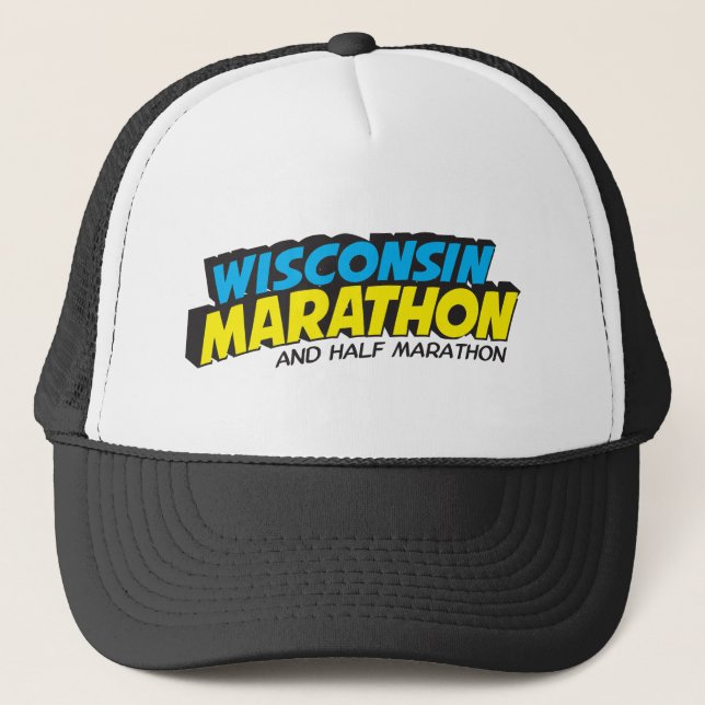 Wisconsin Marathon Race Day Trucker Hat (Front)