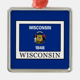 Wisconsin Metal Ornament