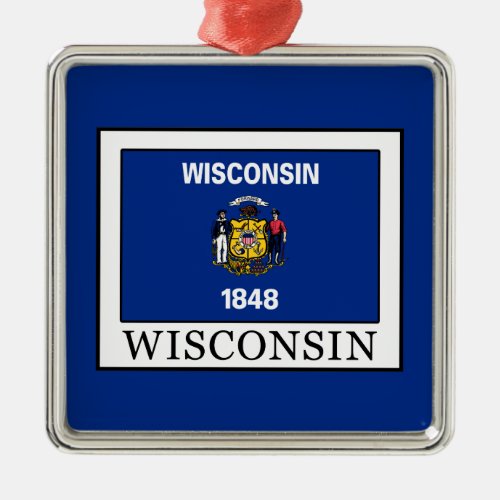 Wisconsin Metal Ornament