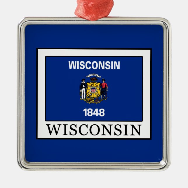 Wisconsin Metal Ornament (Front)