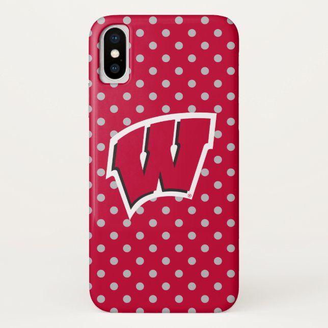 Wisconsin | Mini Polka Dots Case-Mate iPhone Case (Back)