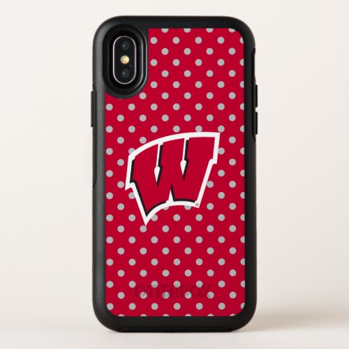 Wisconsin  Mini Polka Dots OtterBox Symmetry iPhone X Case