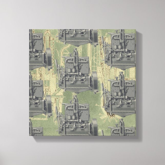 Wisconsin Motor Milwaukee Wisconsin Engine Early K Canvas Print (Front)