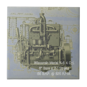 Wisconsin Motor Milwaukee Wisconsin Engine Early K Ceramic Tile